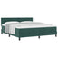 Box spring seng med hovedgærde Mørkegrøn 180 x 200 cm Fløjl