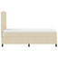 Box spring seng med madras Creme 80 x 200 cm Stof