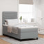 Box spring seng med madras Lysegrå 90 x 190 cm Stof