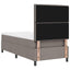 Box spring seng med hovedgærde Gråbrun 100 x 200 cm Stof