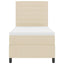 Box spring seng med madras Creme 100 x 200 cm Stof