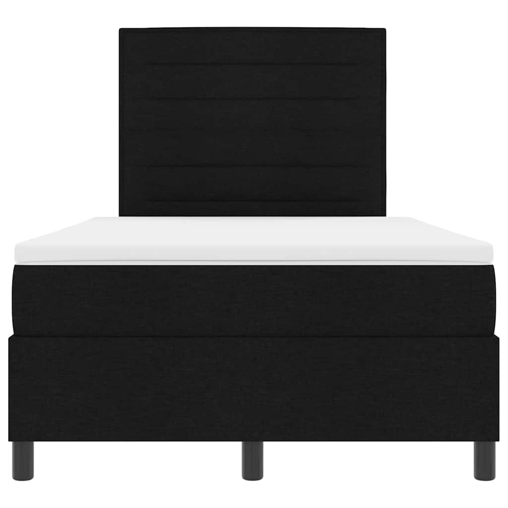Box spring seng med madras Sort 120 x 190 cm Stof