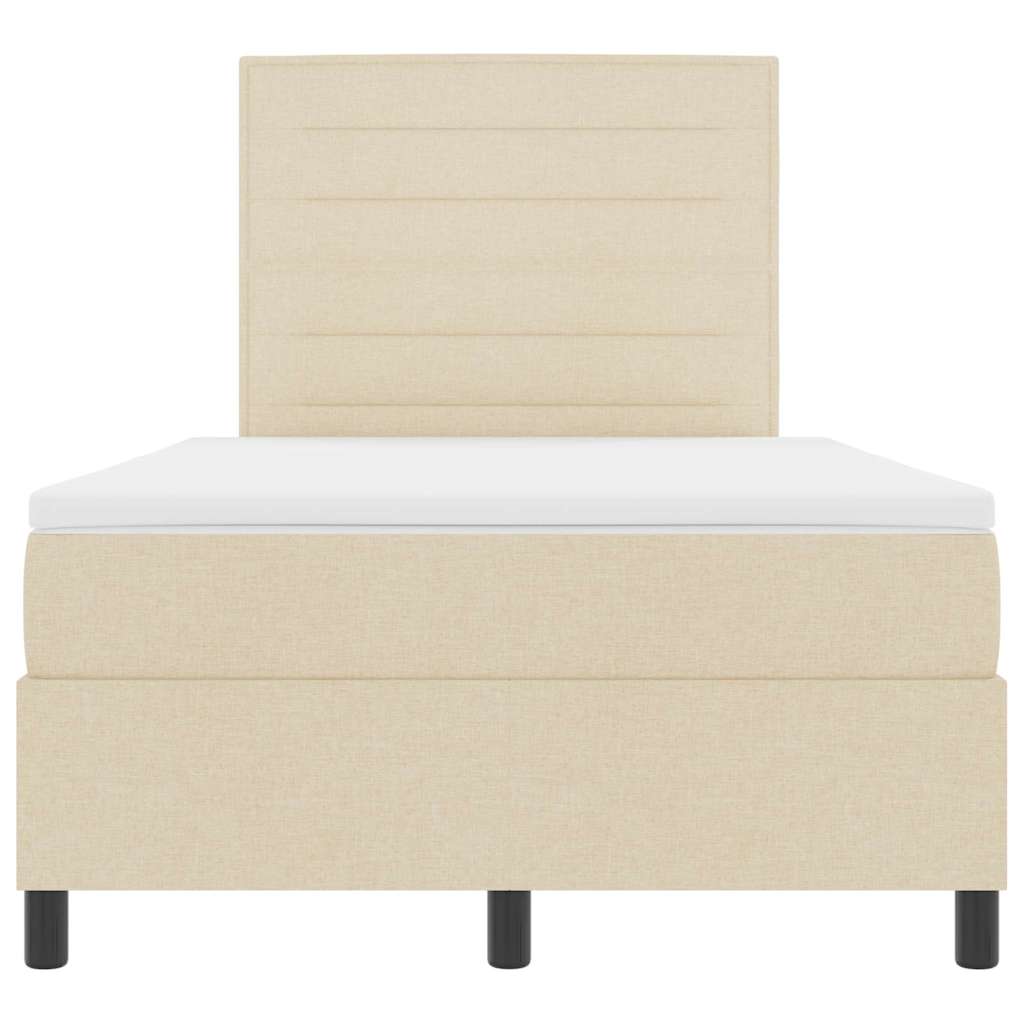 Box spring seng med madras Creme 120 x 190 cm Stof