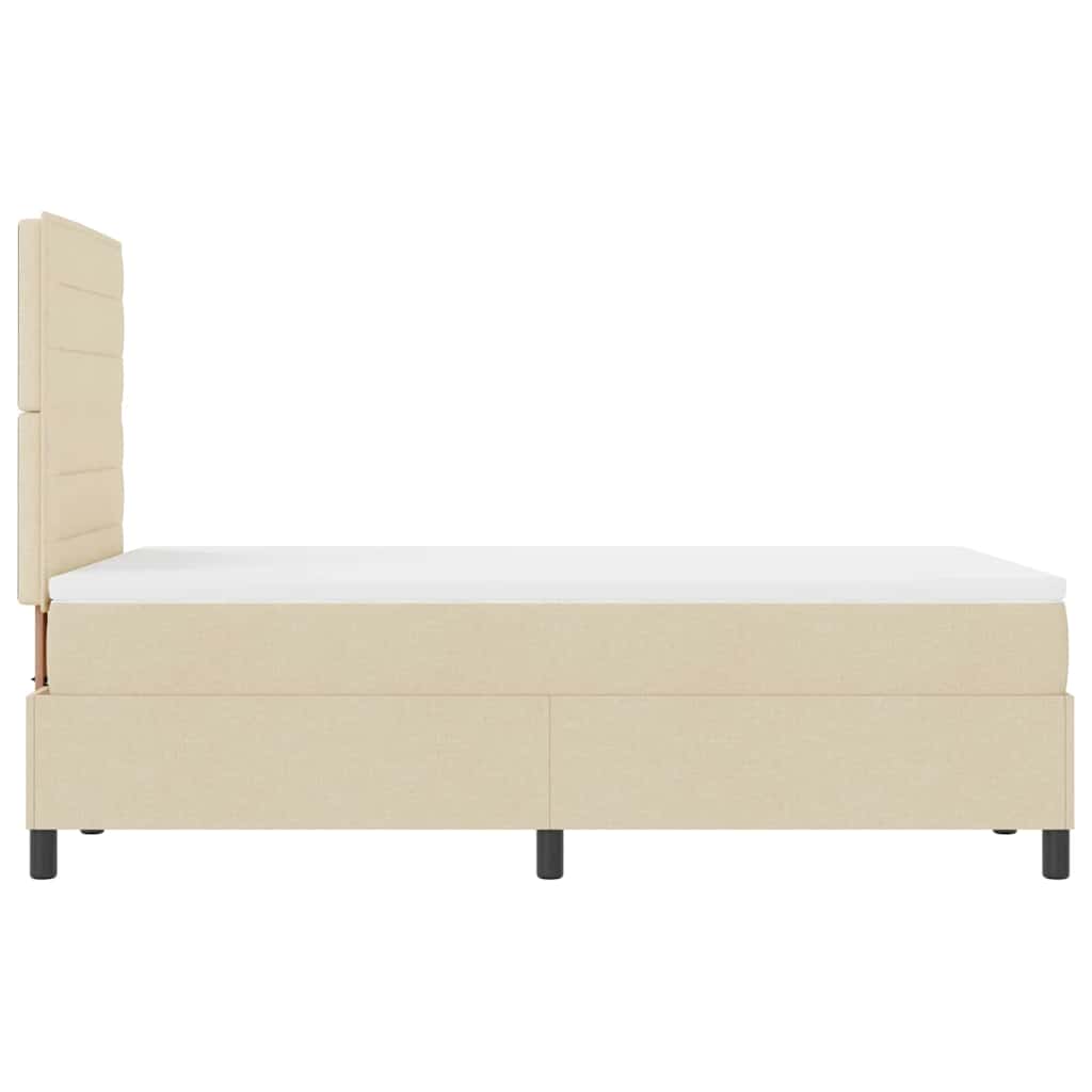 Box spring seng med madras Creme 120 x 190 cm Stof