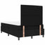 Box spring seng med madras Sort 120 x 200 cm Stof