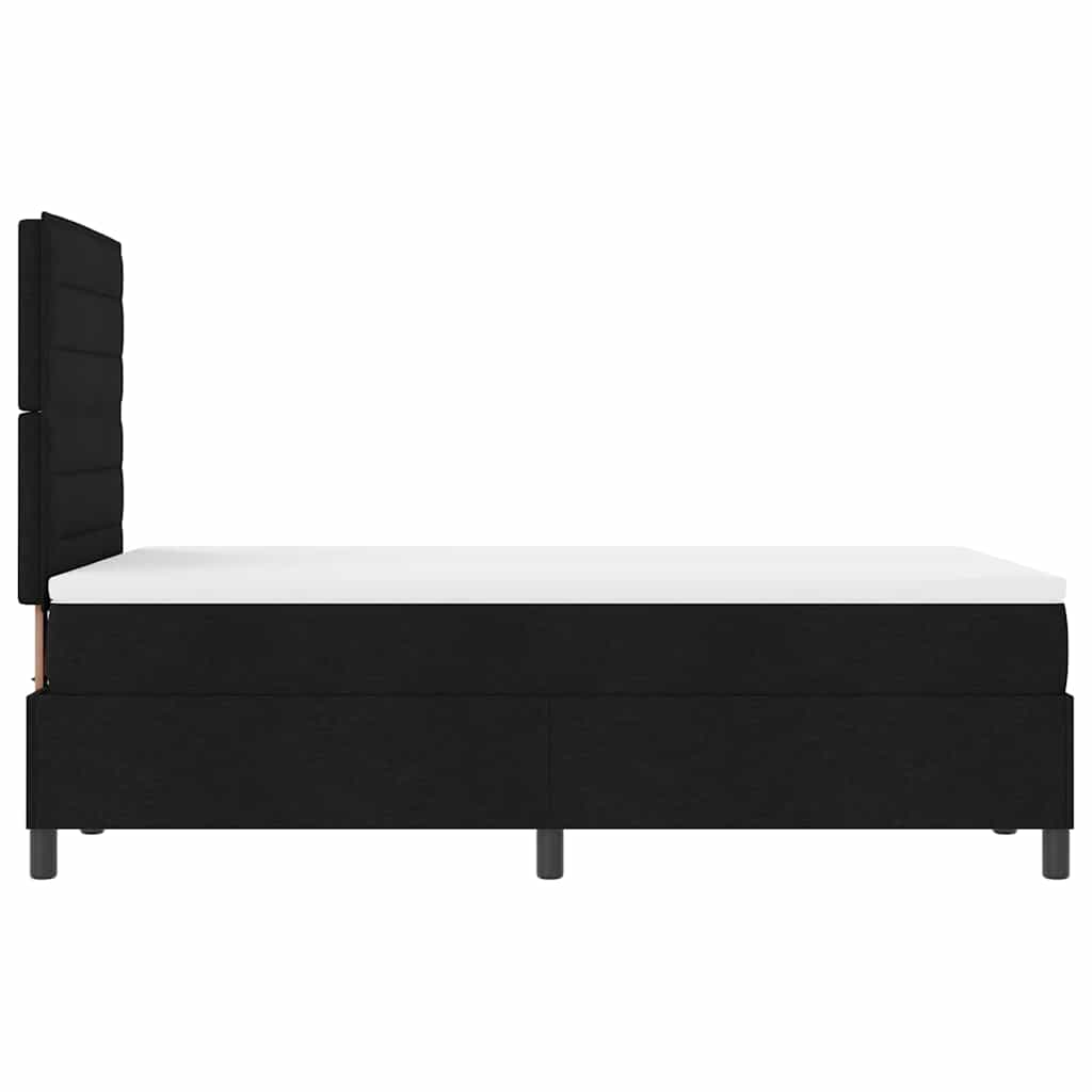 Box spring seng med madras Sort 120 x 200 cm Stof