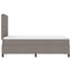 Box spring seng med hovedgærde Gråbrun 120 x 200 cm Stof