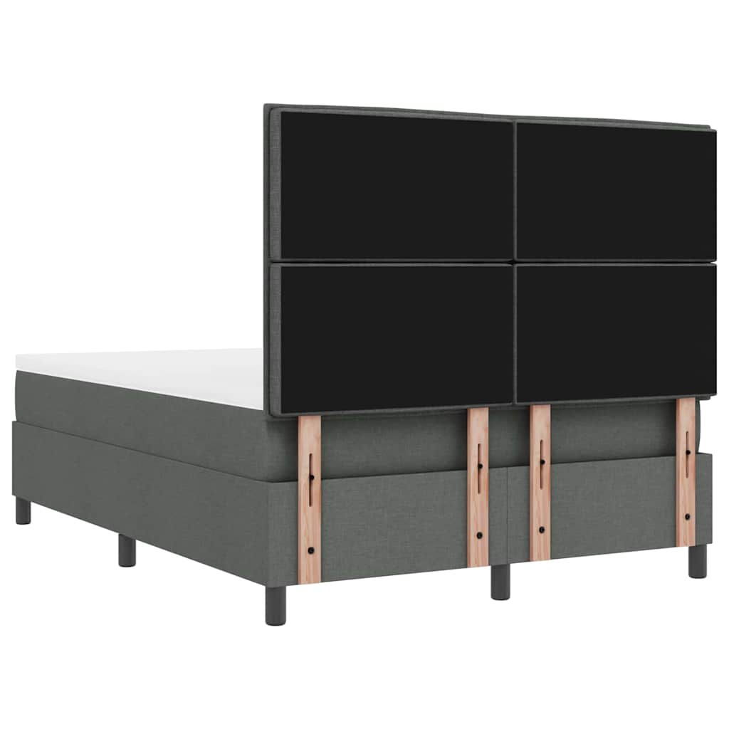 Box spring seng med madras Mørkegrå 160 x 200 cm Stof