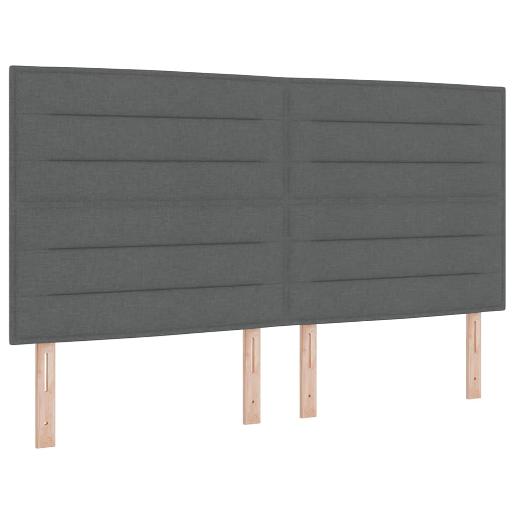 Box spring seng med madras Mørkegrå 180 x 200 cm Stof