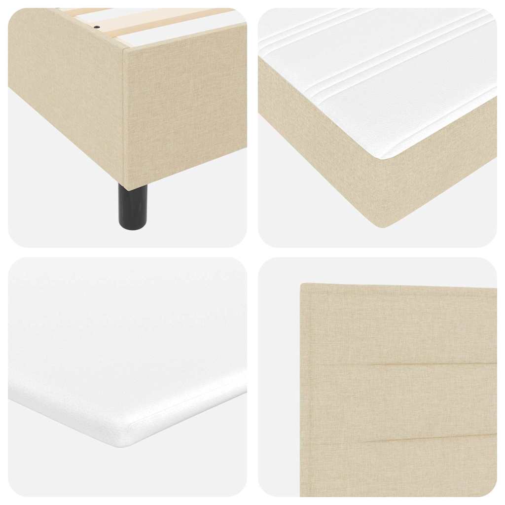 Box spring seng med madras Creme 180 x 200 cm Stof