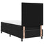 Box spring seng med hovedgærde Sort 100 x 200 cm Stof