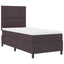 Box spring seng med hovedgærde Mørk Brun 100 x 200 cm Stof