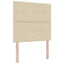 Box spring seng med hovedgærde Creme 120 x 190 cm Stof