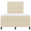 Box spring seng med hovedgærde Creme 120 x 190 cm Stof