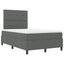 Box spring seng med hovedgærde Mørkegrå 120 x 200 cm Stof