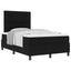 Box spring seng med hovedgærde Sort 120 x 200 cm Stof