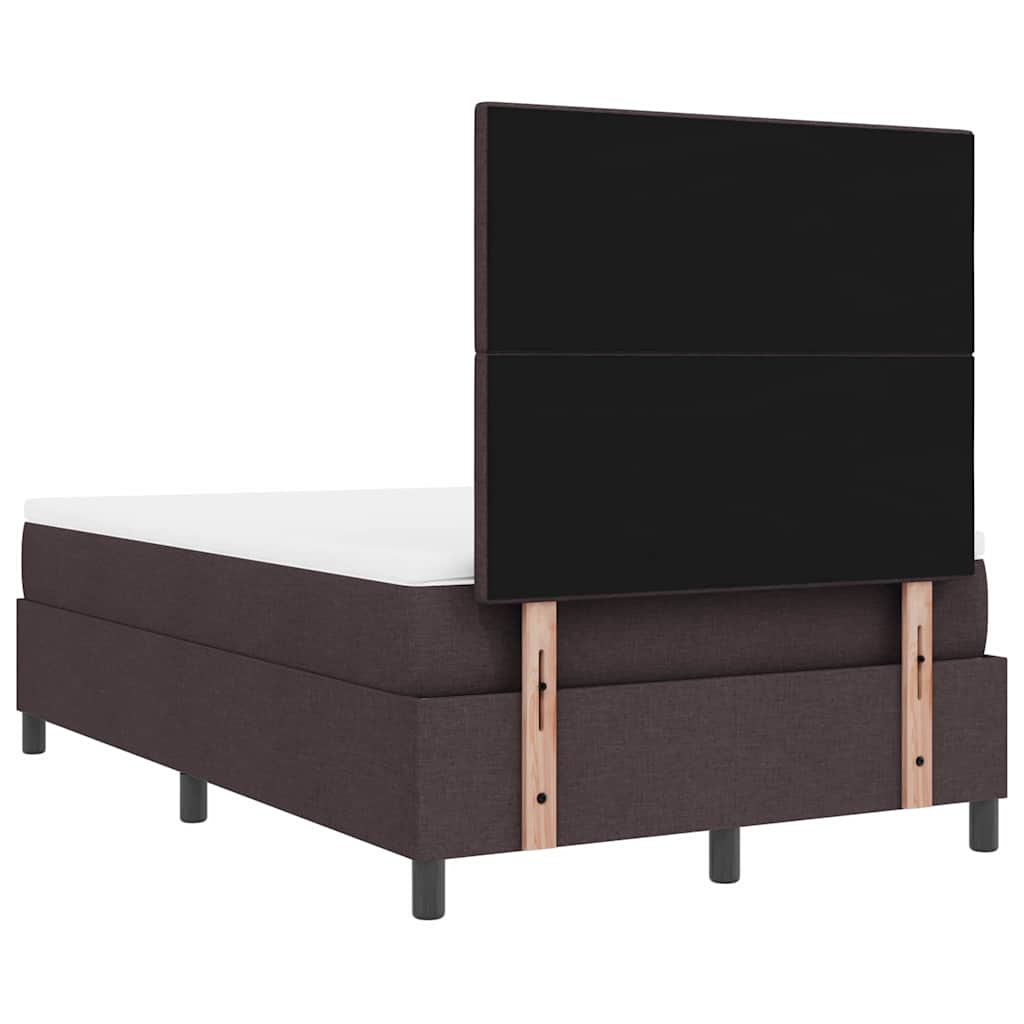 Box spring seng med hovedgærde Mørk Brun 120 x 200 cm Stof