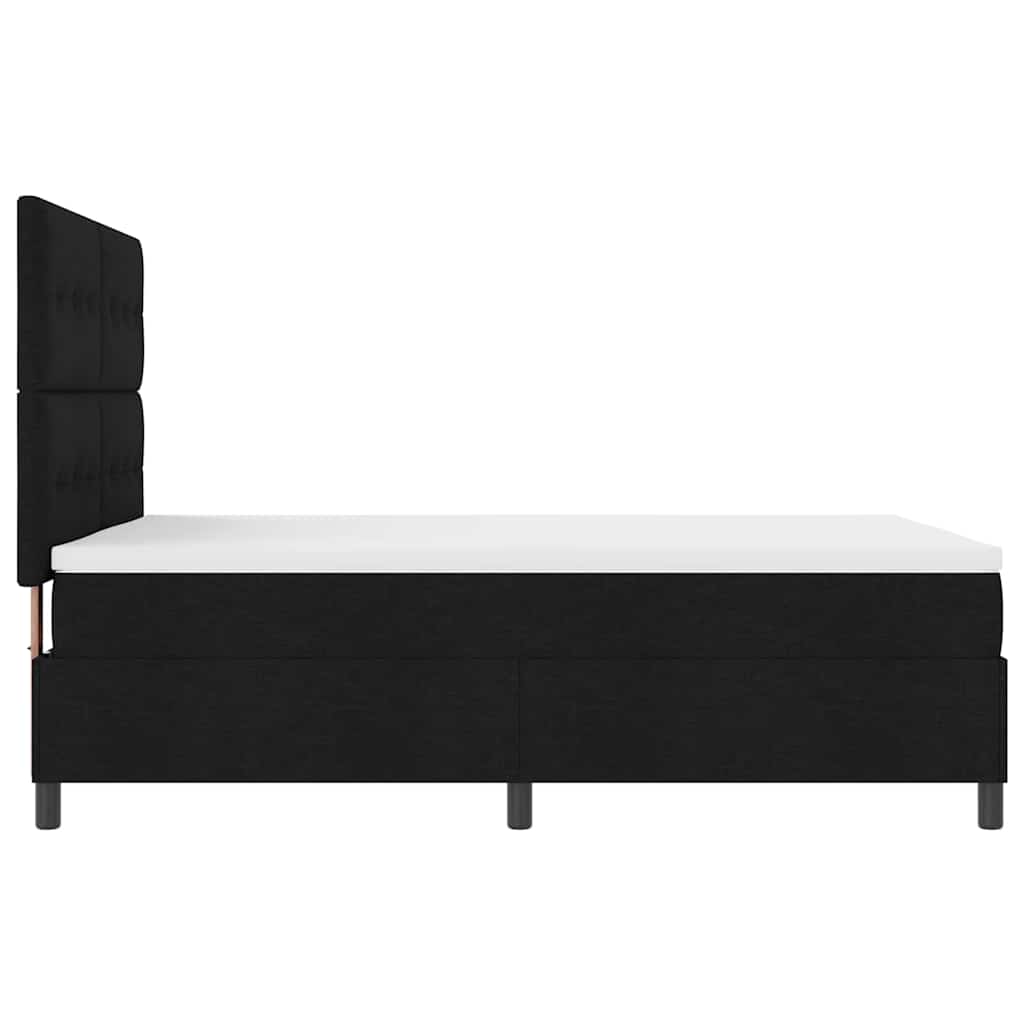 Box spring seng med hovedgærde Sort 160 x 200 cm Stof