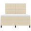 Box spring seng med hovedgærde Creme 160 x 200 cm Stof