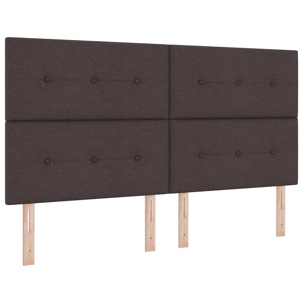 Box spring seng med hovedgærde Mørk Brun 180 x 200 cm Stof