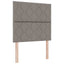 Box spring seng med hovedgærde Gråbrun 100 x 200 cm Stof