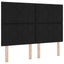 Box spring seng med hovedgærde Sort 140 x 190 cm Stof