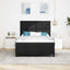 Box spring seng med hovedgærde Sort 140 x 200 cm Stof