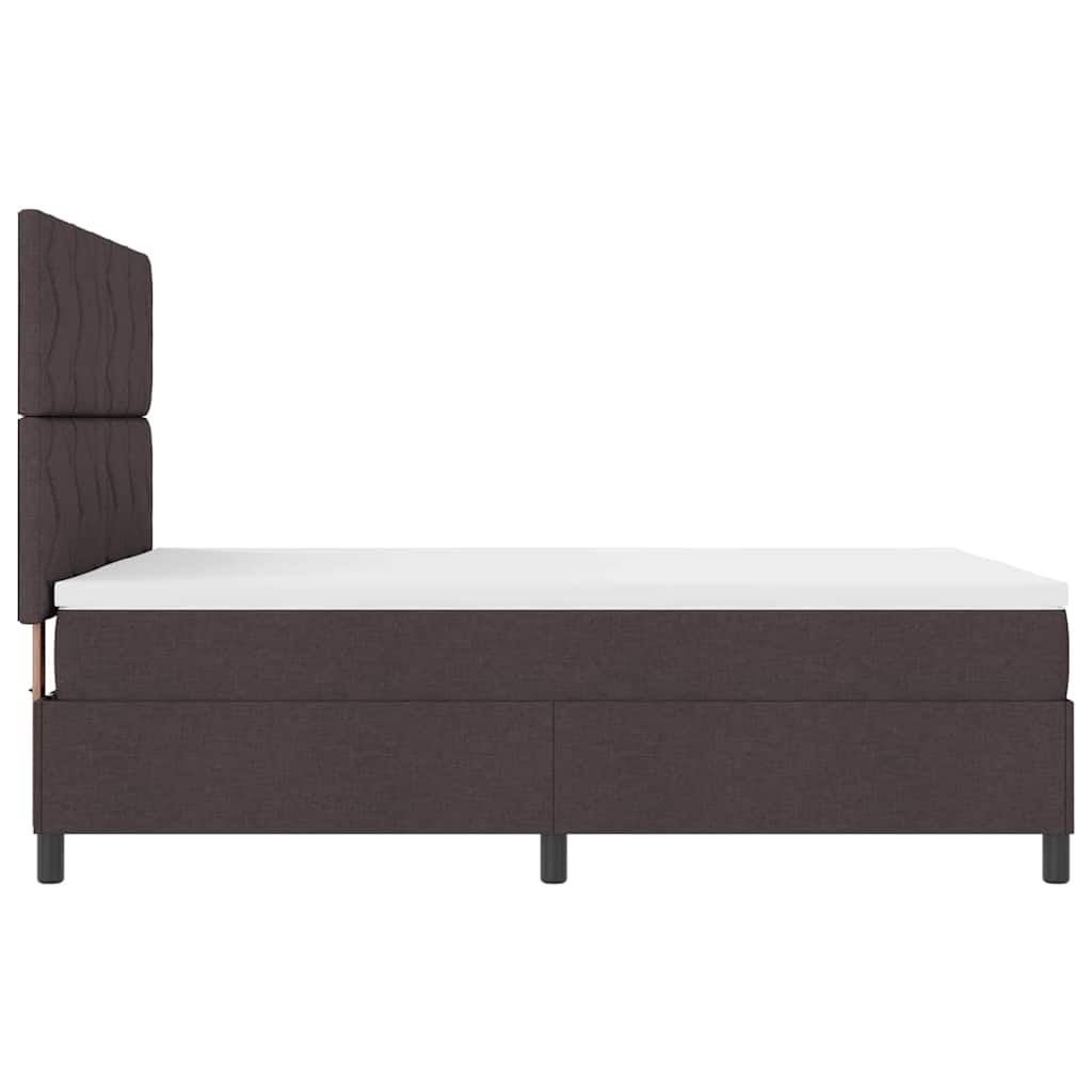 Box spring seng med hovedgærde Mørk Brun 160 x 200 cm Stof