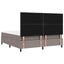 Box spring seng med hovedgærde Gråbrun 180 x 200 cm Stof