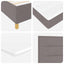 Box spring seng med hovedgærde Gråbrun 90 x 190 cm Stof