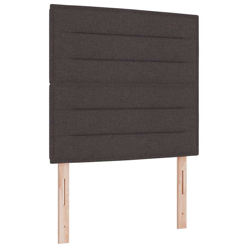 Box spring seng med madras Mørk Brun 100 x 200 cm Stof