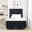 Box spring seng med madras Sort 120 x 190 cm Stof