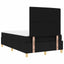 Box spring seng med madras Sort 120 x 190 cm Stof