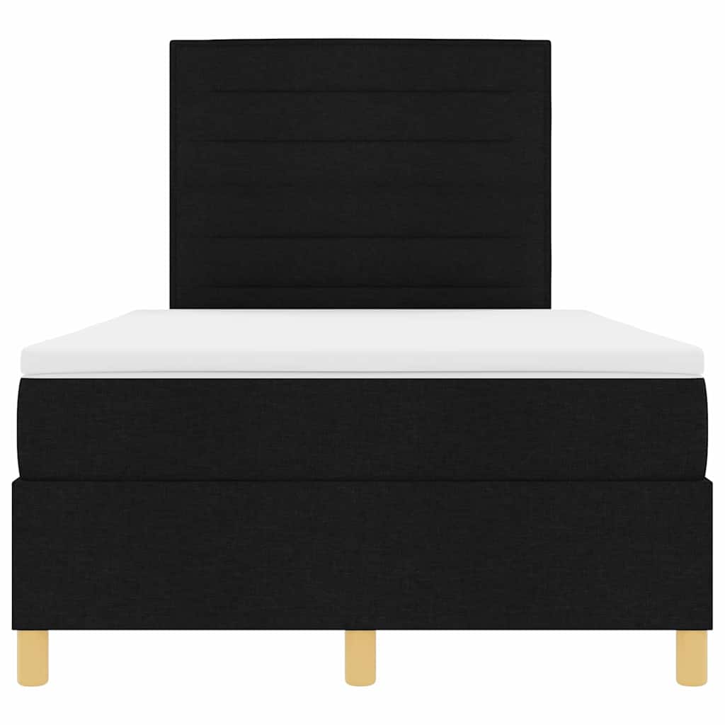 Box spring seng med madras Sort 120 x 190 cm Stof