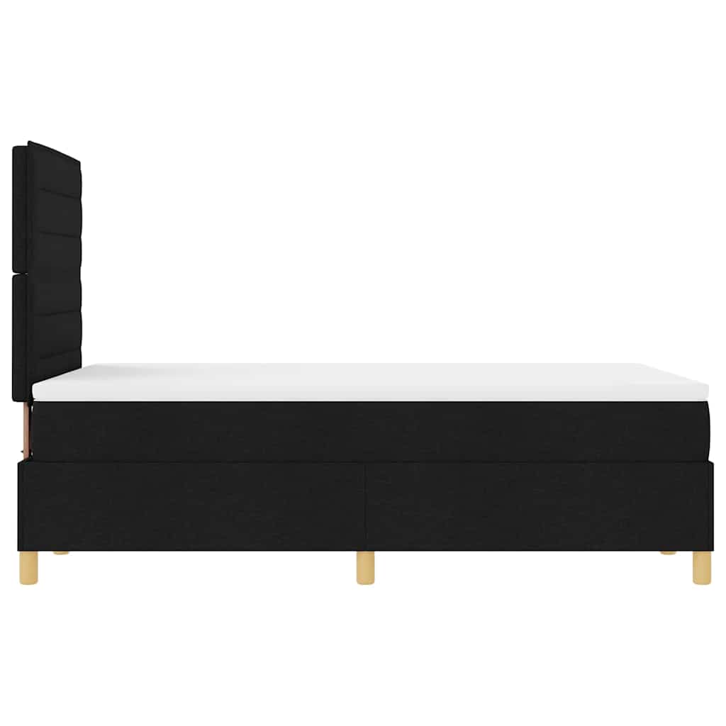 Box spring seng med madras Sort 120 x 190 cm Stof