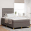 Box spring seng med hovedgærde Gråbrun 120 x 200 cm Stof