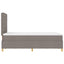 Box spring seng med hovedgærde Gråbrun 120 x 200 cm Stof