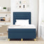 Box spring seng med madras med hovedgærde Blå 120 x 200 cm Stof