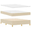 Box spring seng med madras Creme 140 x 190 cm Stof