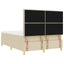 Box spring seng med madras Creme 140 x 190 cm Stof