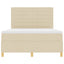 Box spring seng med madras Creme 140 x 190 cm Stof