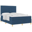 Box spring seng med madras med hovedgærde Blå 140 x 190 cm Stof