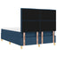 Box spring seng med madras med hovedgærde Blå 140 x 200 cm Stof