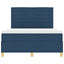 Box spring seng med madras med hovedgærde Blå 140 x 200 cm Stof