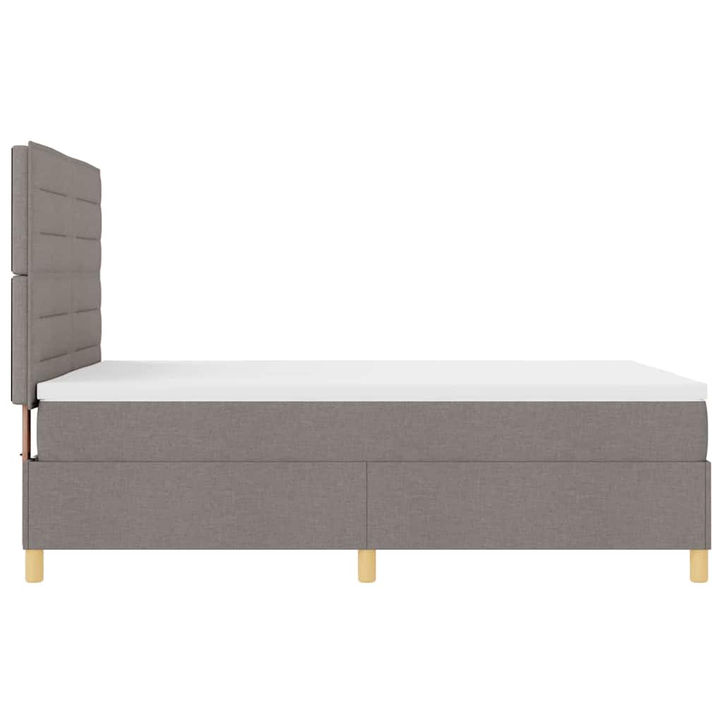 Box spring seng med hovedgærde Gråbrun 160 x 200 cm Stof