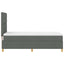 Box spring seng med hovedgærde Mørkegrå 100 x 200 cm Stof