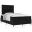 Box spring seng med hovedgærde Sort 120 x 200 cm Stof