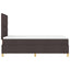 Box spring seng med hovedgærde Mørk Brun 120 x 200 cm Stof