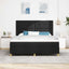Box spring seng med hovedgærde Sort 180 x 200 cm Stof