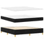 Box spring seng med hovedgærde Sort 180 x 200 cm Stof